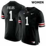 Women's NCAA Ohio State Buckeyes Justin Fields #1 College Stitched Authentic Nike Black Football Jersey OP20G84YO